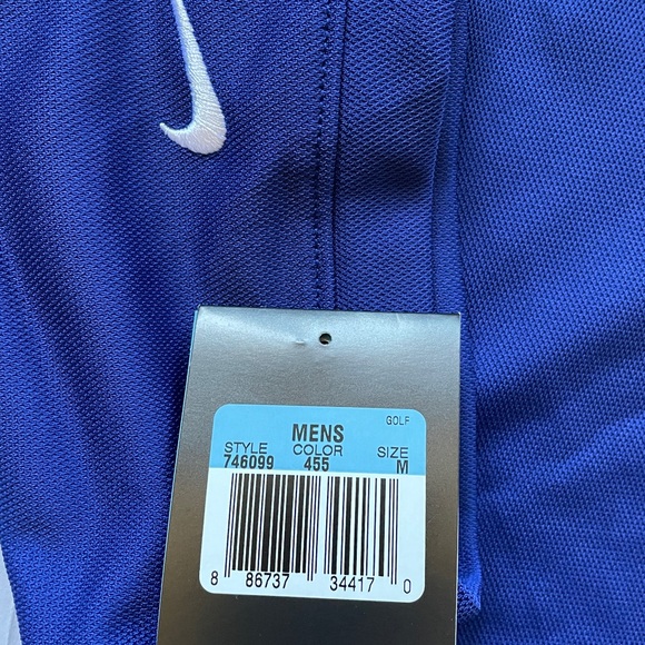 NIKE LOS ANGELES RAMS Mens Medium Polo Shirt Blue Short Sleeve Dri Fit NWT - Picture 13 of 14